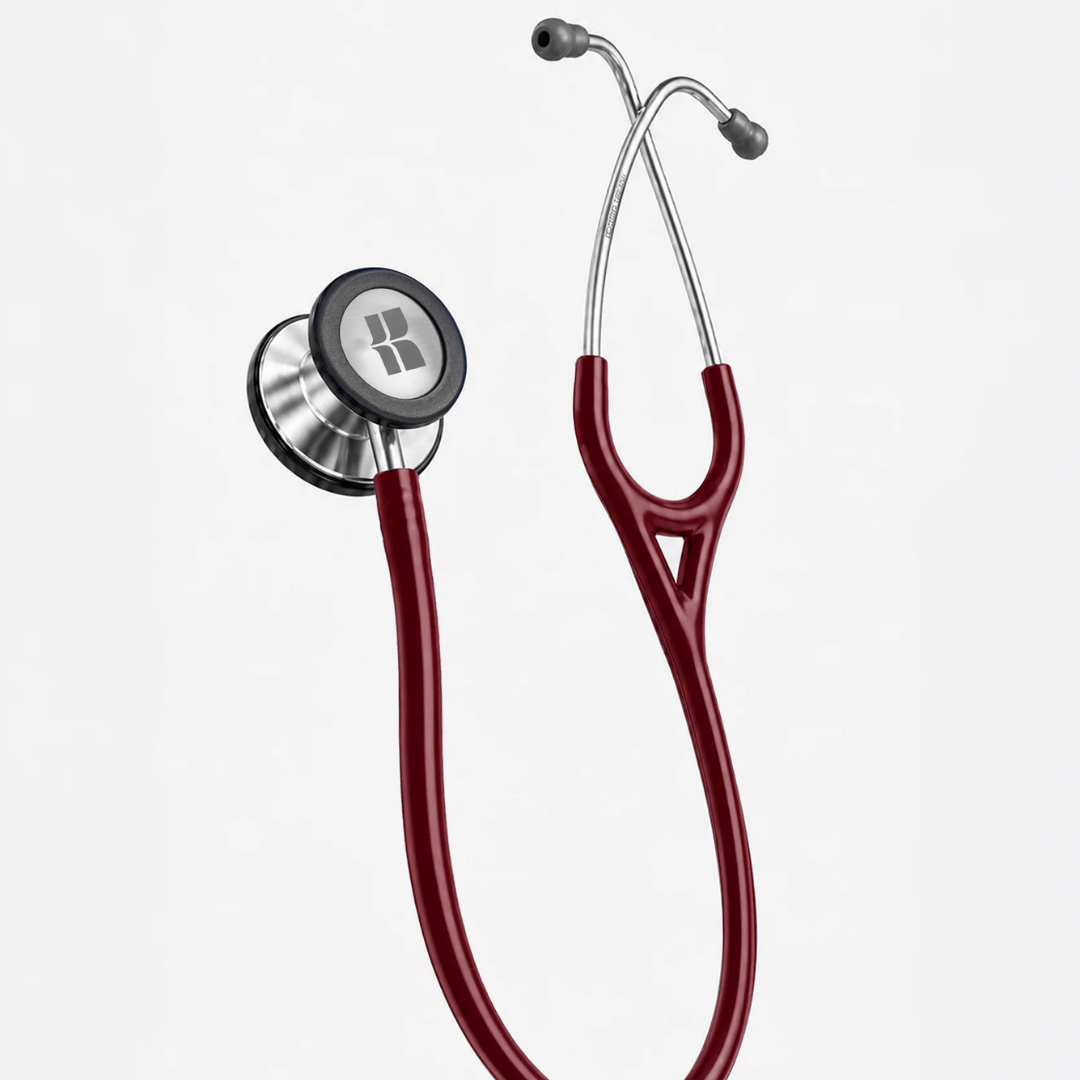 6sense Lite Maroon Steel Finish Stethoscope