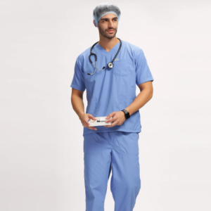 Classic Men's V-Neck (Ceil Blue) Scrub