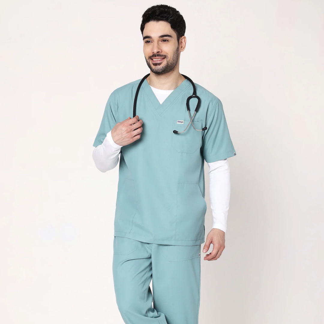 Classic Men's V-Neck (Eucalyptus) Scrub