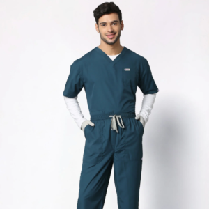 Classic Men's V-Neck (Forest Green) Scrub