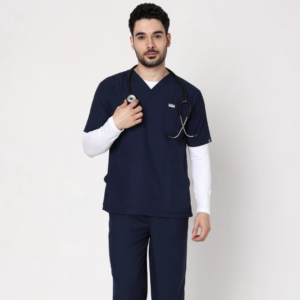 Classic Men's V-Neck (Navy) Scrub