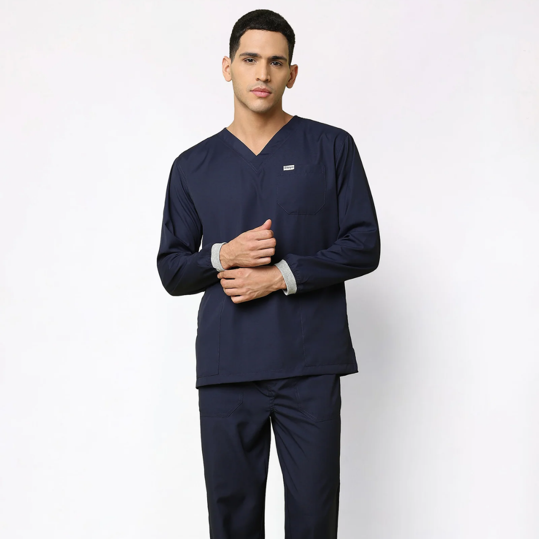 Classic Men's Longsleeves (Navy) Scrub