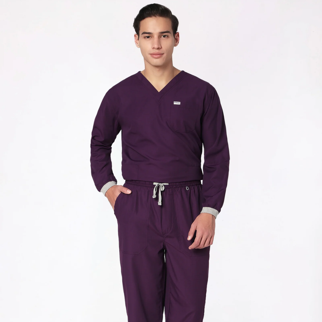 Classic Men's Longsleeves (Wine) Scrub