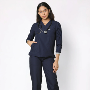 Classic Women's Longsleeves (Navy) Scrub