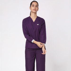 Classic Women's Longsleeves (Wine) Scrub
