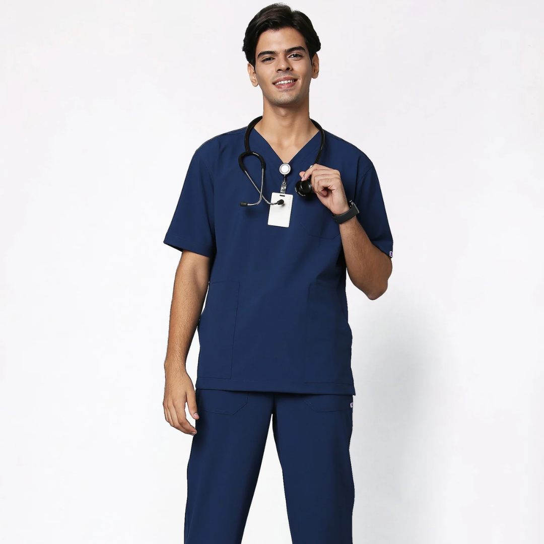 ecoflex™ Men's V-Neck (Navy) Scrub