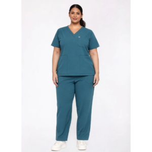 ecoflex™ Women's V-Neck (Forest Green) Plus Size Scrub