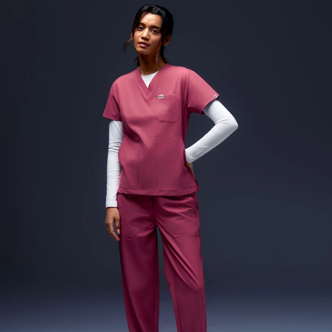 ecoflex™ Women's V-Neck (Mauve) Scrub