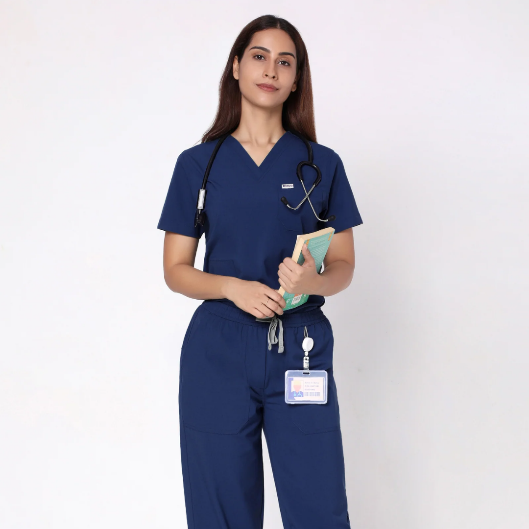 ecoflex™ Women's V-Neck (Navy) Scrub